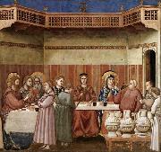 GIOTTO di Bondone Marriage at Cana oil painting